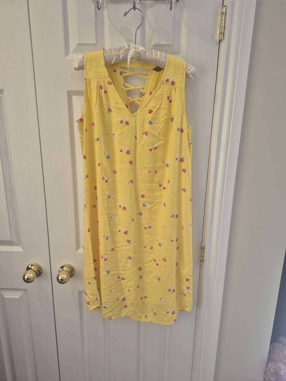 Denver Hayes Yellow Floral Sundress Oversized S - Picture 2 of 8